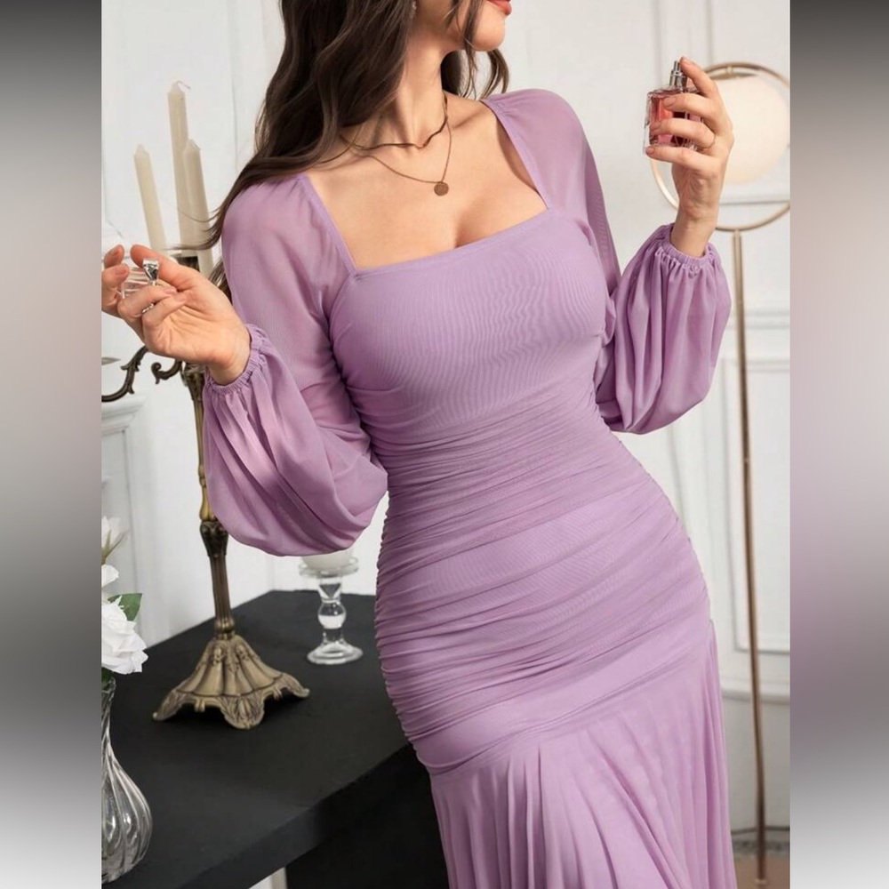 Elegant Lavender Evening Gown - Picture 5 of 16